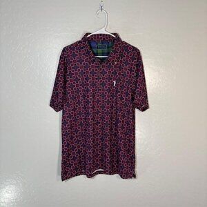 William Murray Shirt Mens Large Golf Geometric Print Performance Stretch